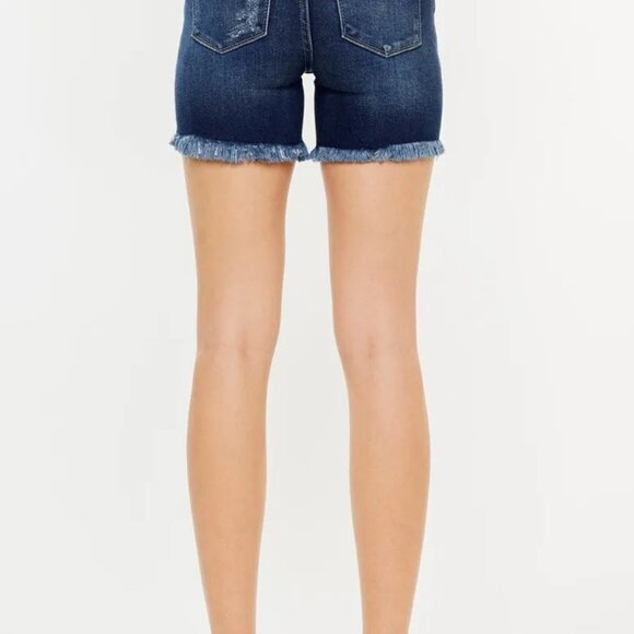 Hazel Blues® |  Kancan Mid Rise Button Fly Denim Shorts - Picture 2 of 8